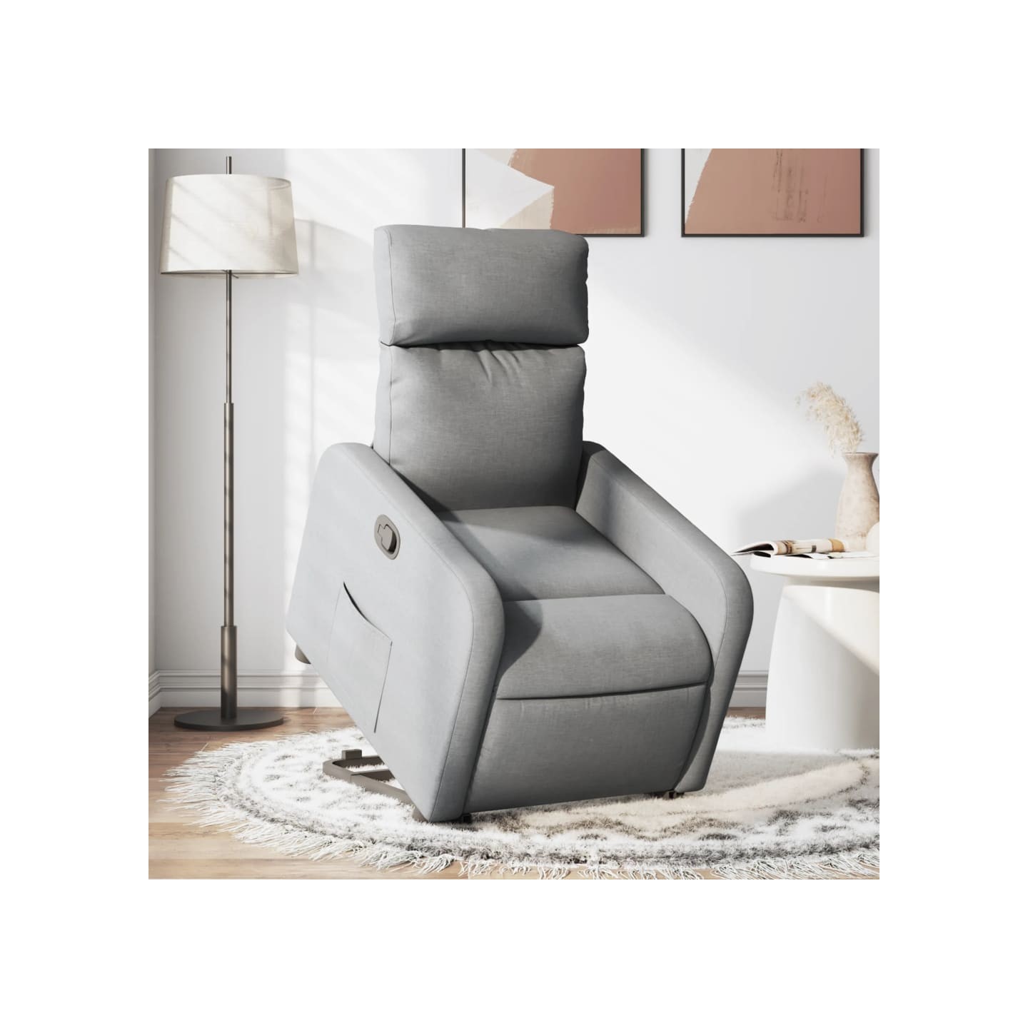 Fauteuil inclinable Gris clair Tissu