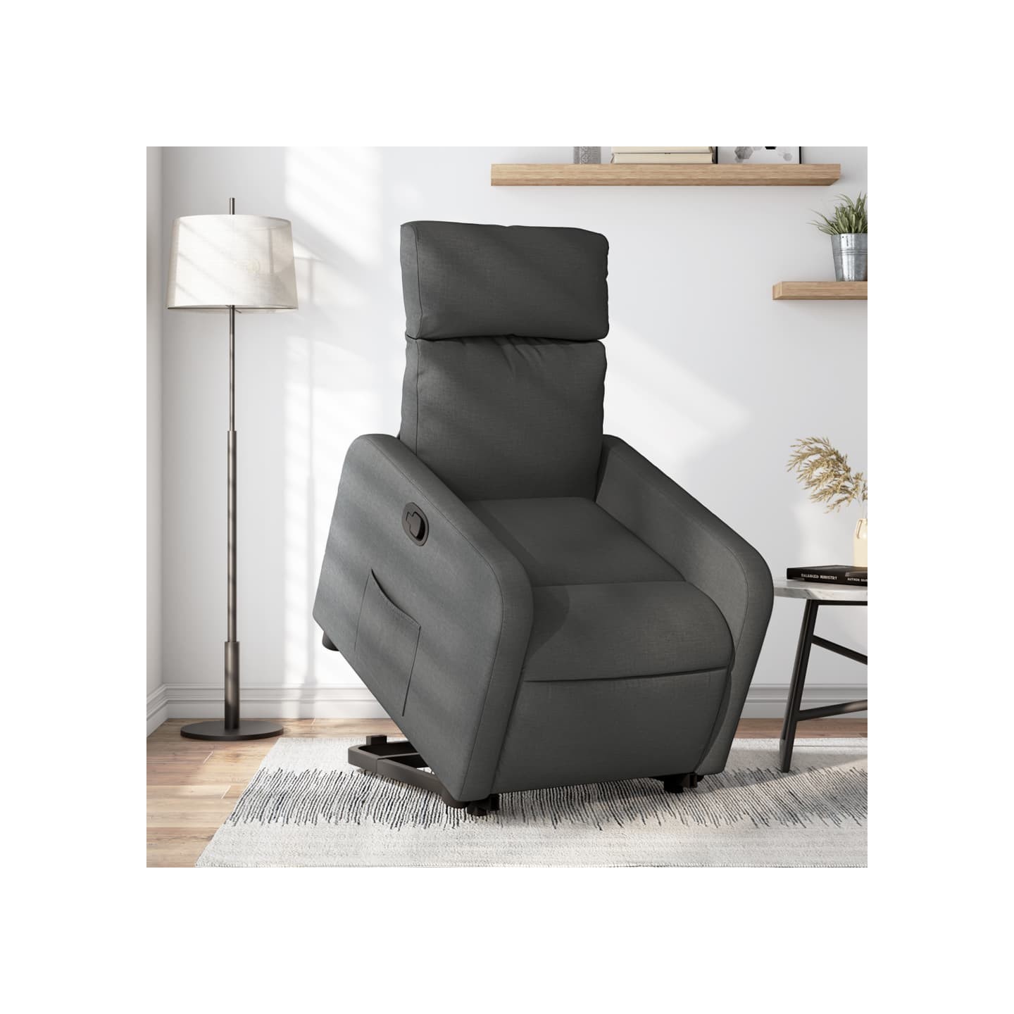 Fauteuil inclinable Gris foncé Tissu