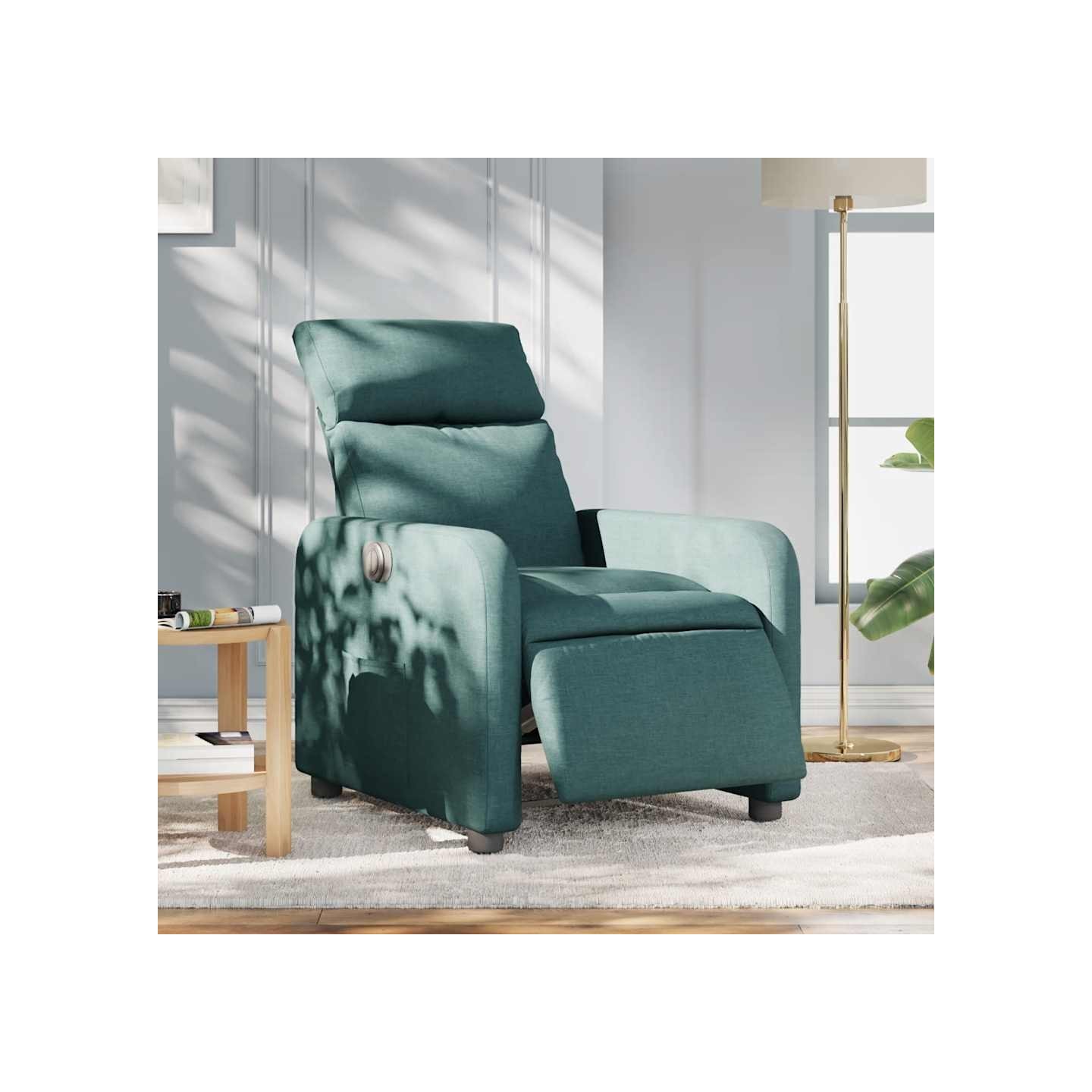 Fauteuil inclinable électrique Vert foncé Tissu