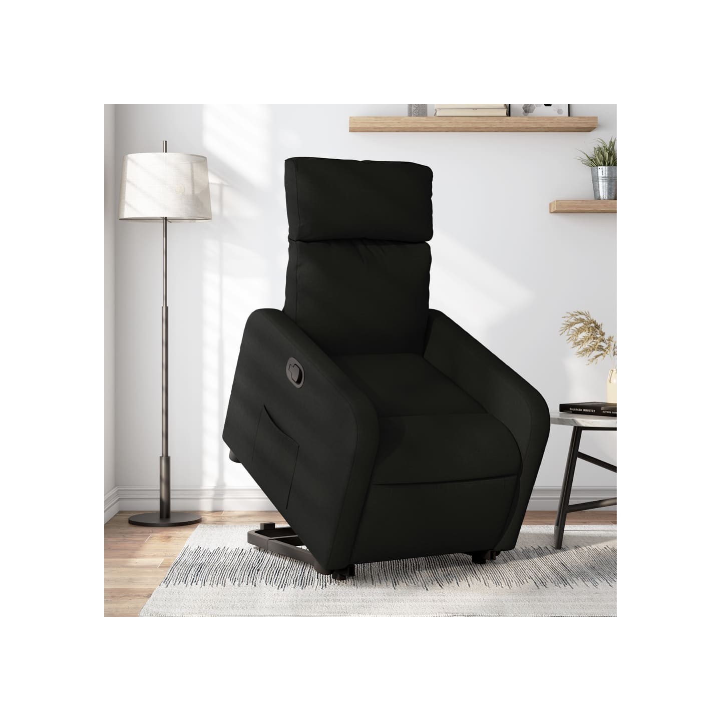 Fauteuil inclinable noir tissu