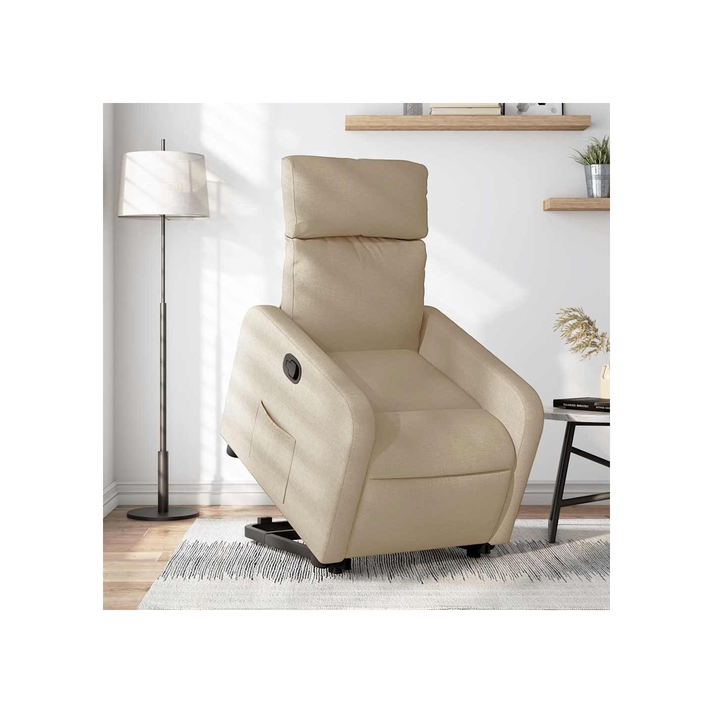 Fauteuil inclinable Crème Tissu