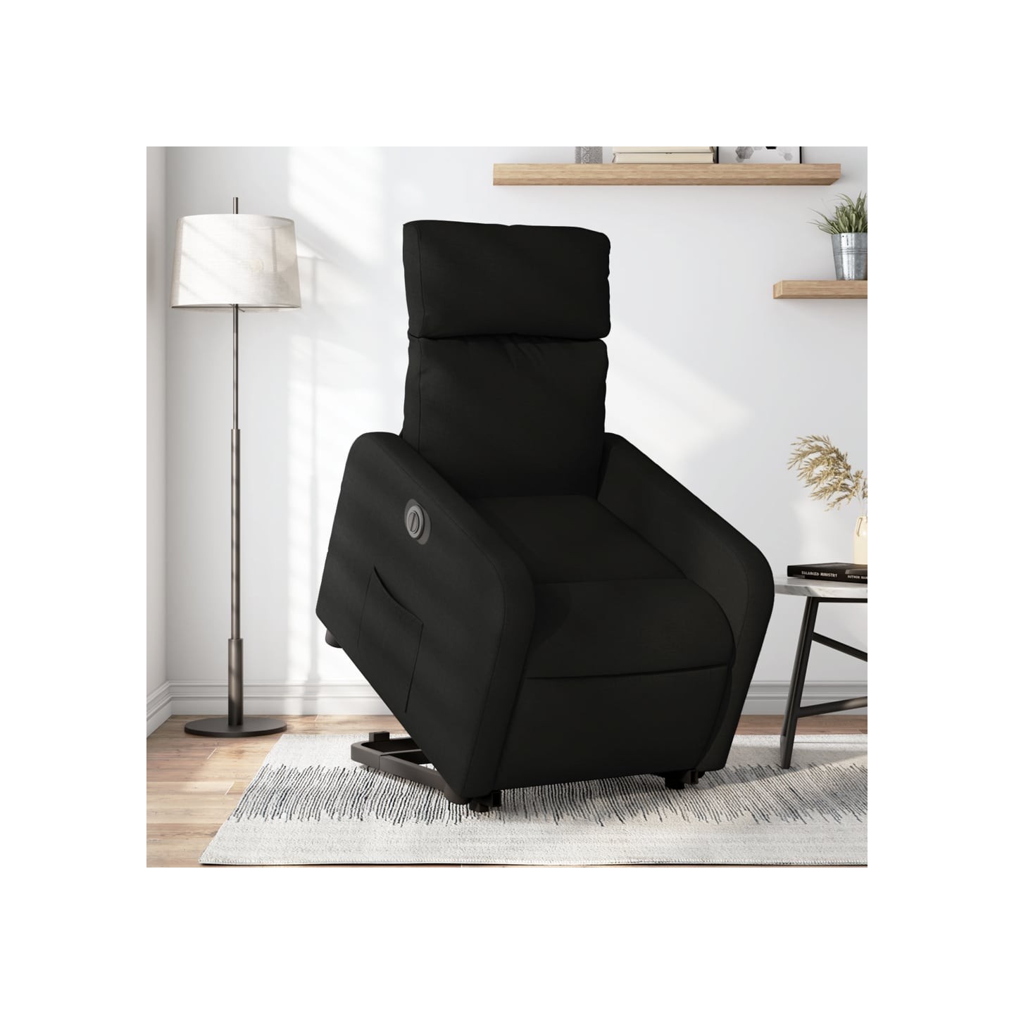 Fauteuil inclinable électrique noir tissu