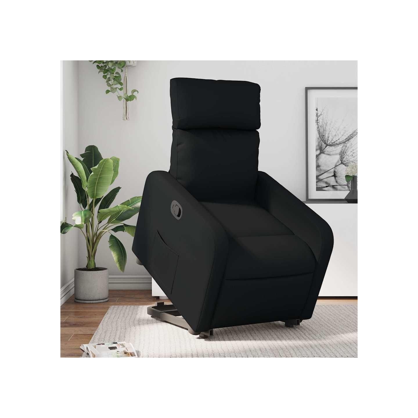 Fauteuil inclinable Noir Similicuir