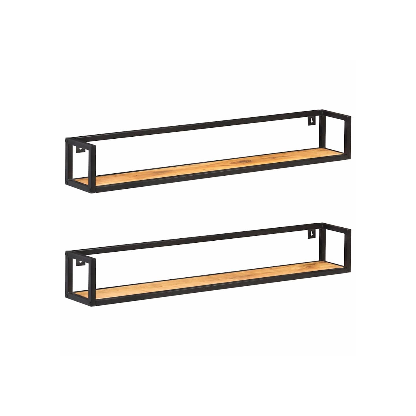 Étagères murales 2 pcs 120 cm Bois d'acacia massif