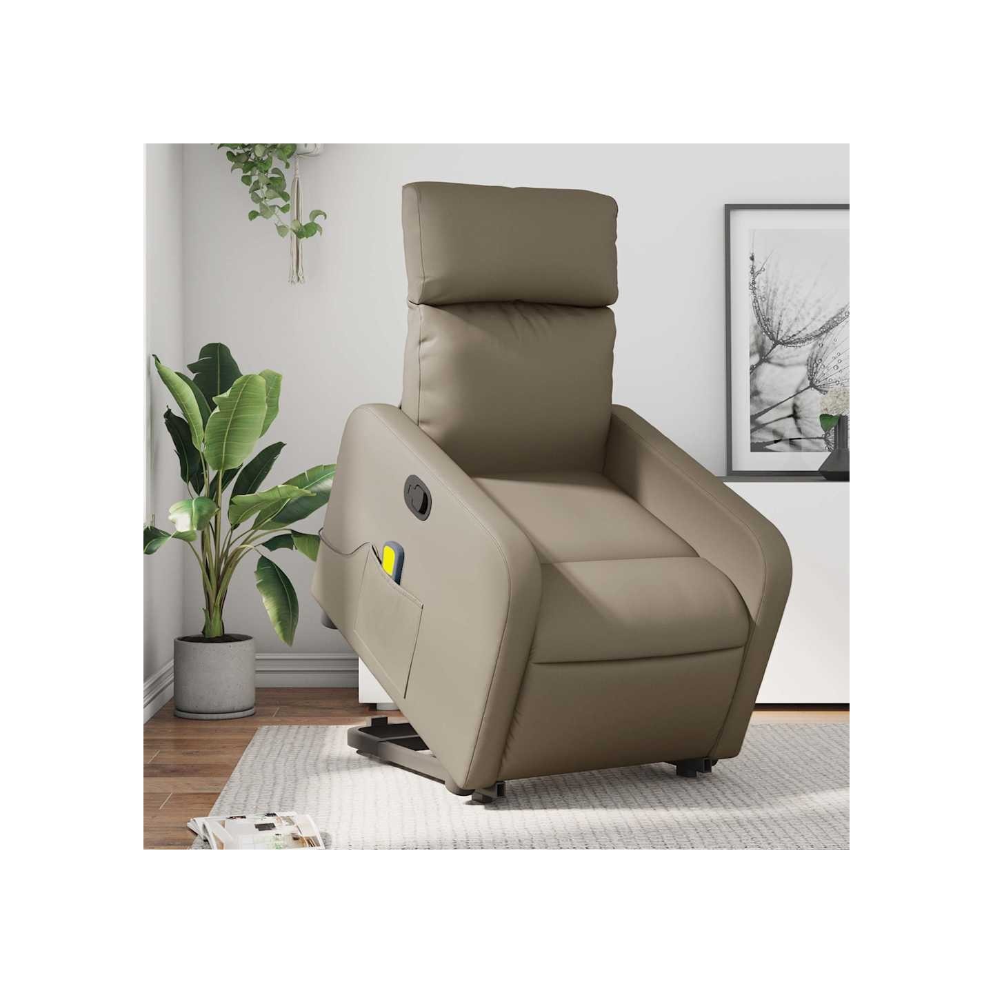 Fauteuil inclinable de massage Cappuccino Similicuir