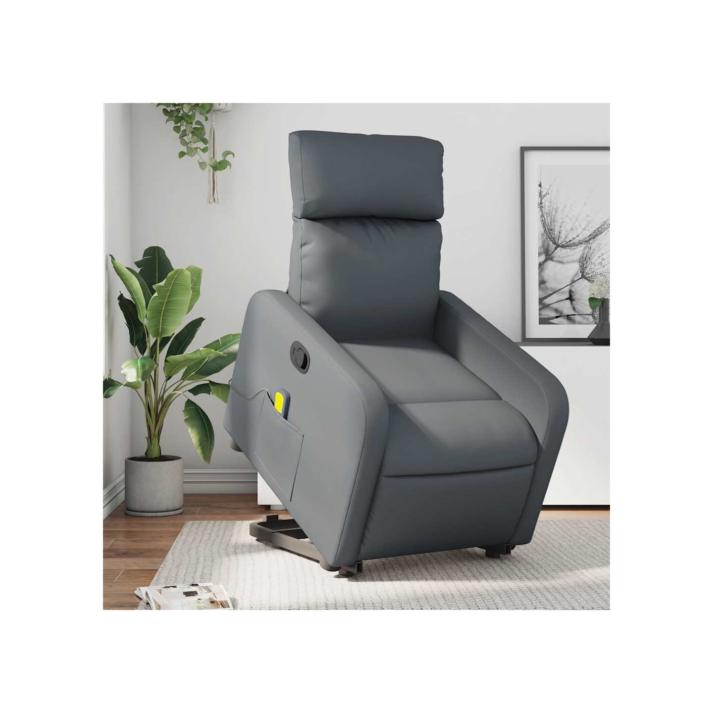 Fauteuil inclinable de massage Gris Similicuir