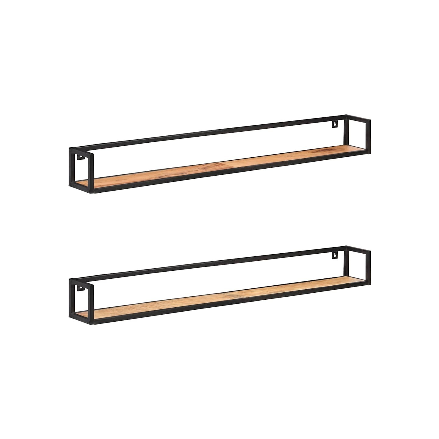 Étagères murales 2 pcs 160 cm Bois d'acacia massif