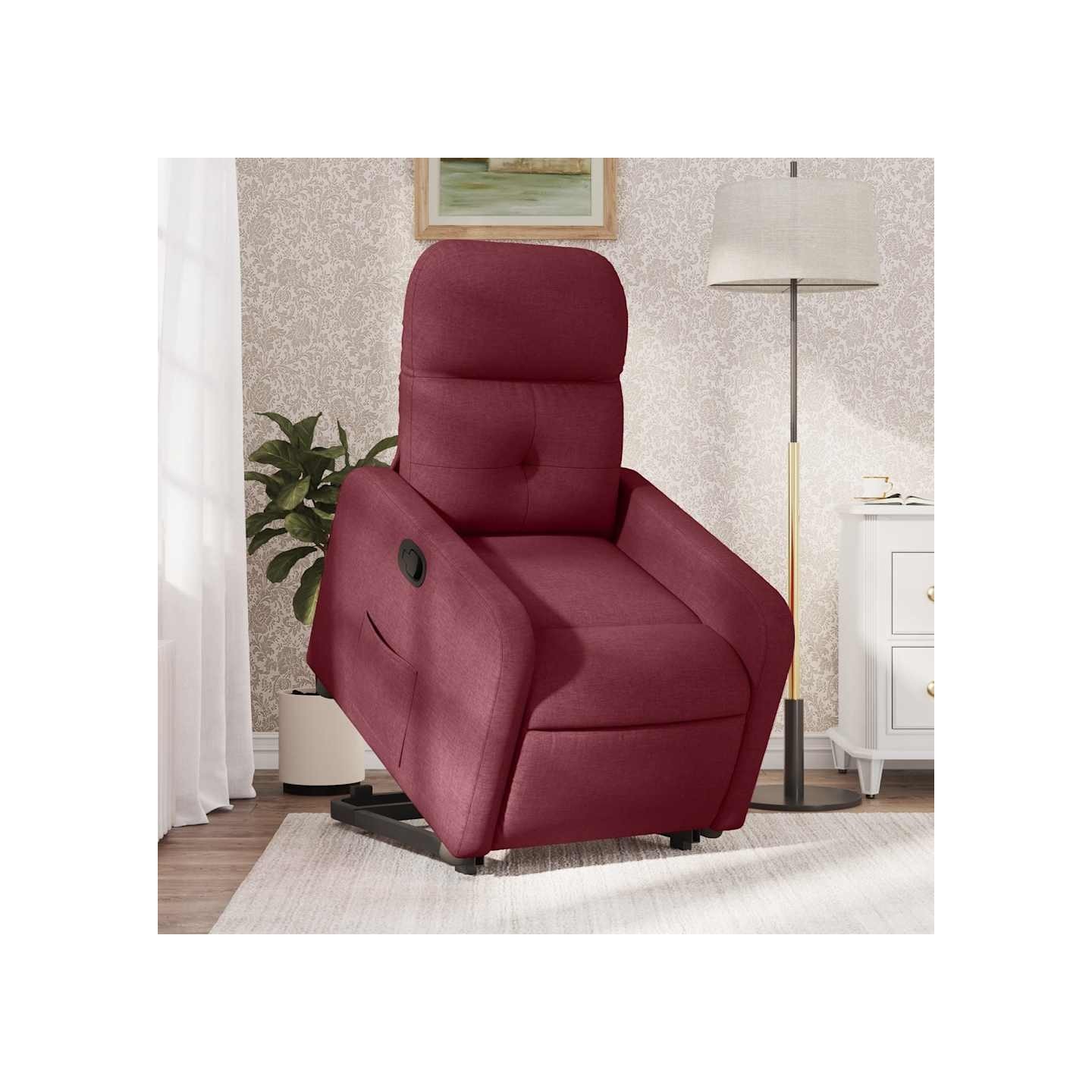 Fauteuil inclinable rouge bordeaux tissu