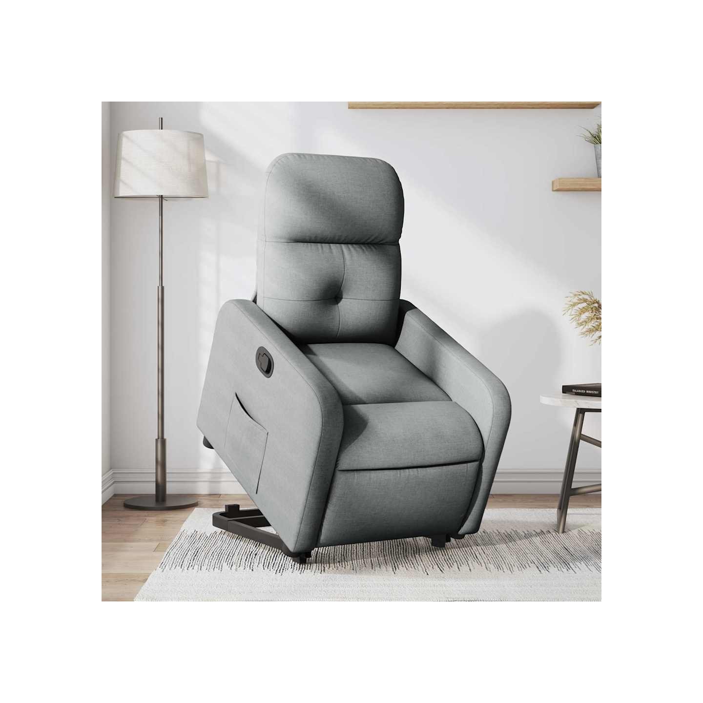 Fauteuil inclinable Gris clair Tissu