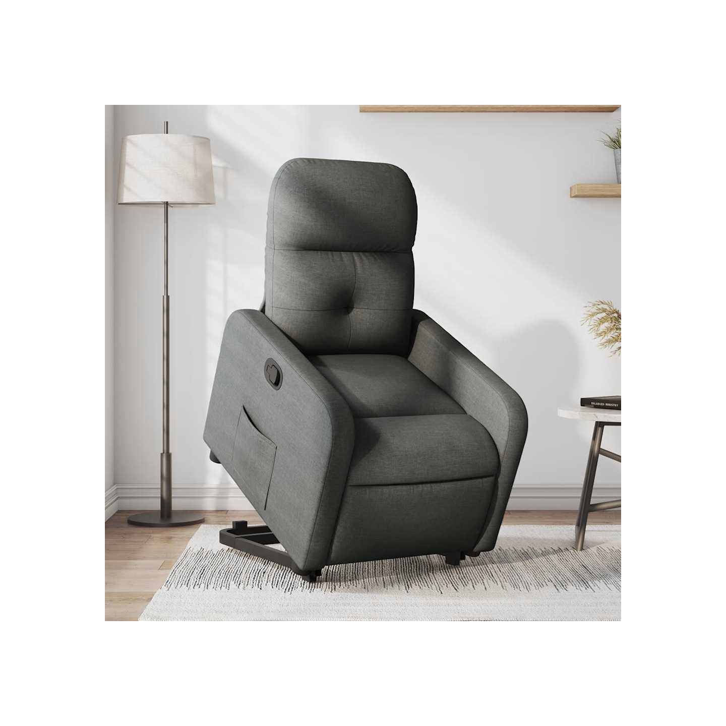 Fauteuil inclinable Gris foncé Tissu