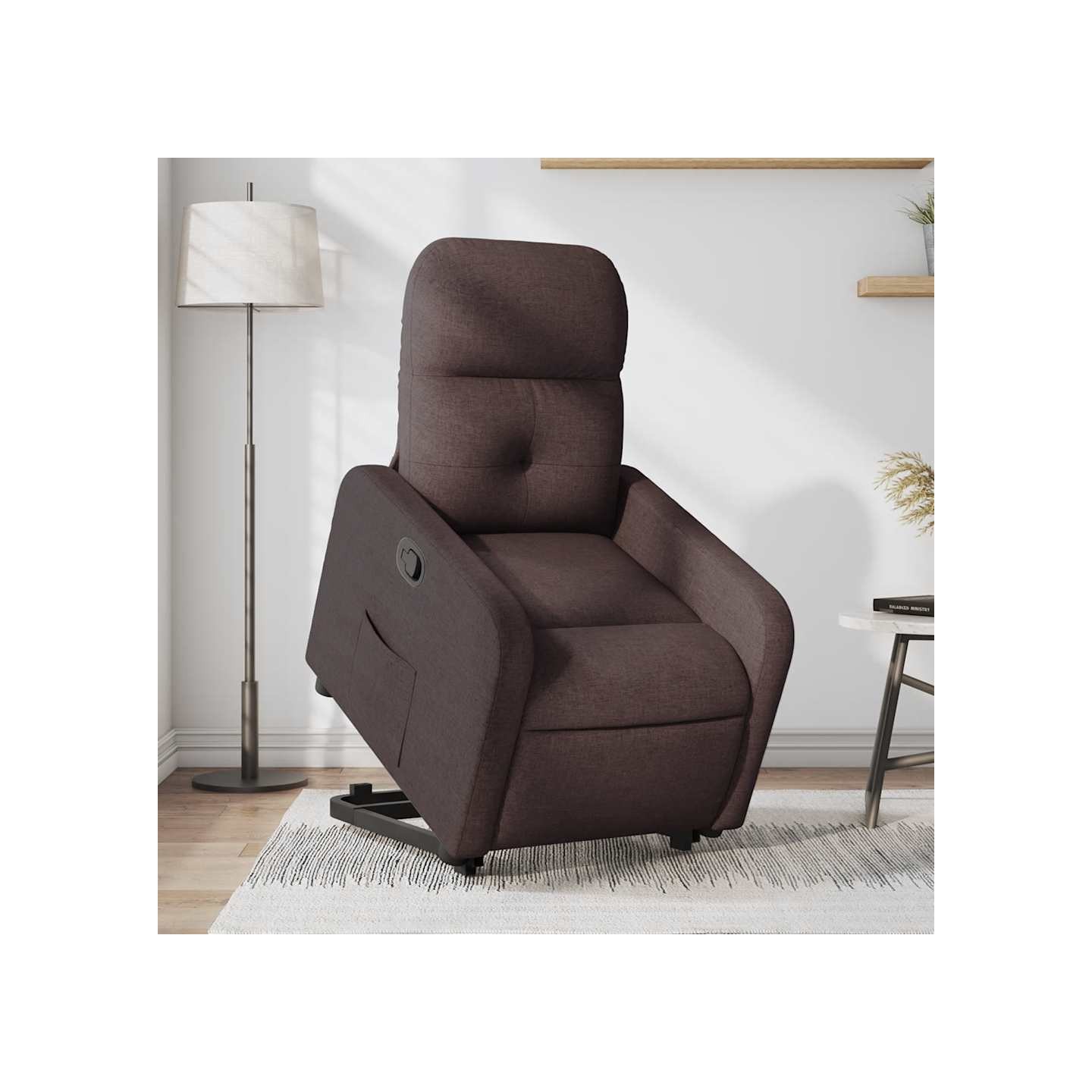 Fauteuil inclinable marron foncé tissu