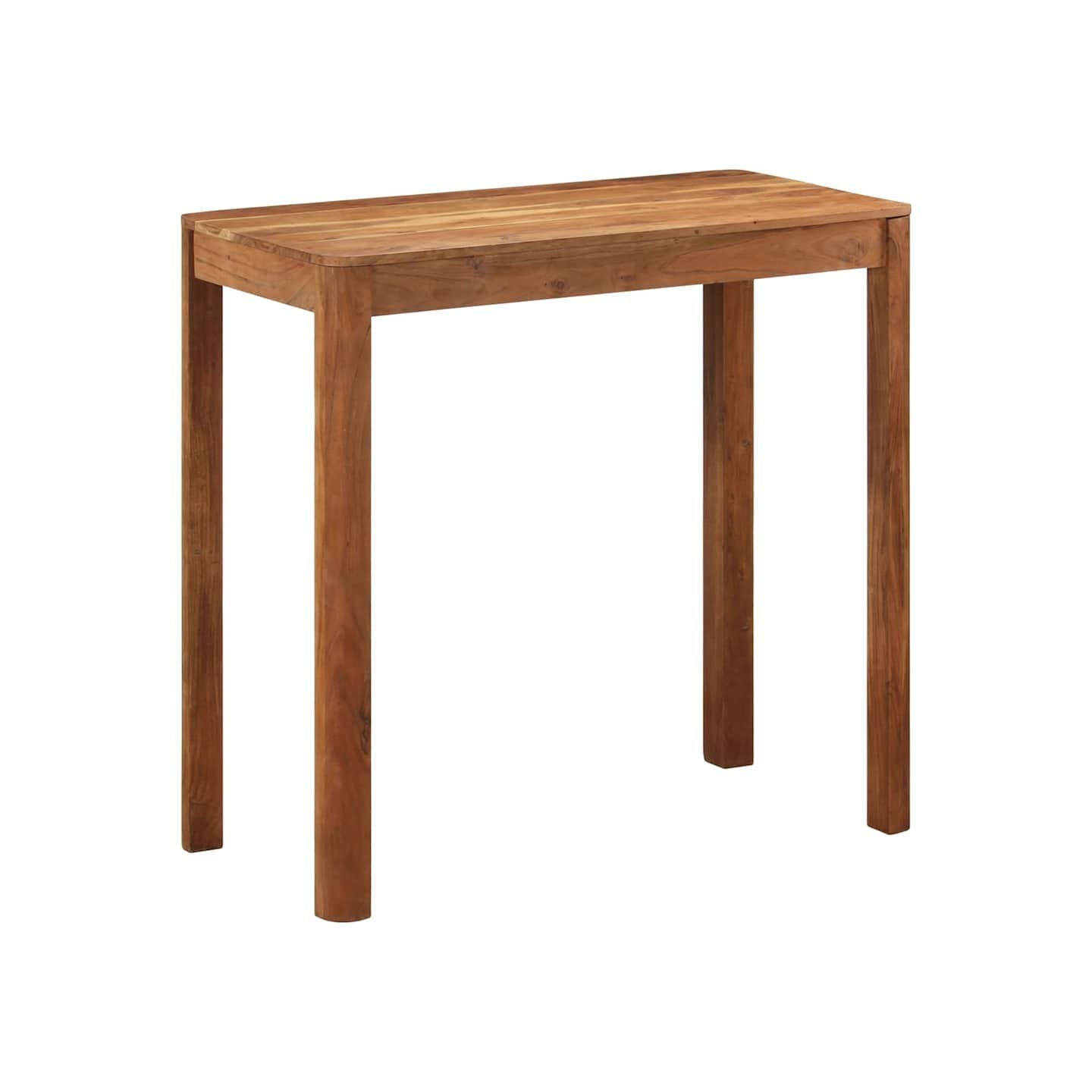 Table de bar bois massif d'acacia et finition miel 110x55x106cm