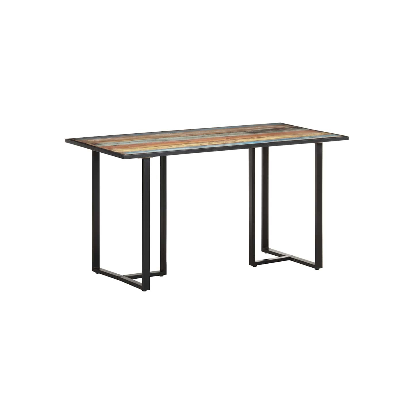 Table de salle à manger 140 cm Bois de récupération massif