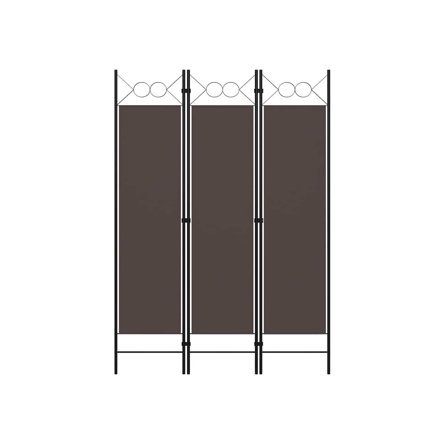 Cloison de séparation 3 panneaux Marron 120x180 cm
