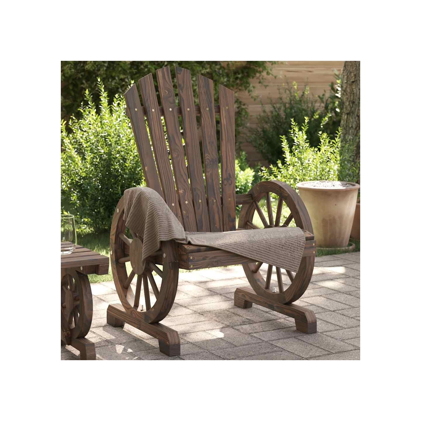 Chaises de jardin Adirondack lot de 4 bois de sapin massif
