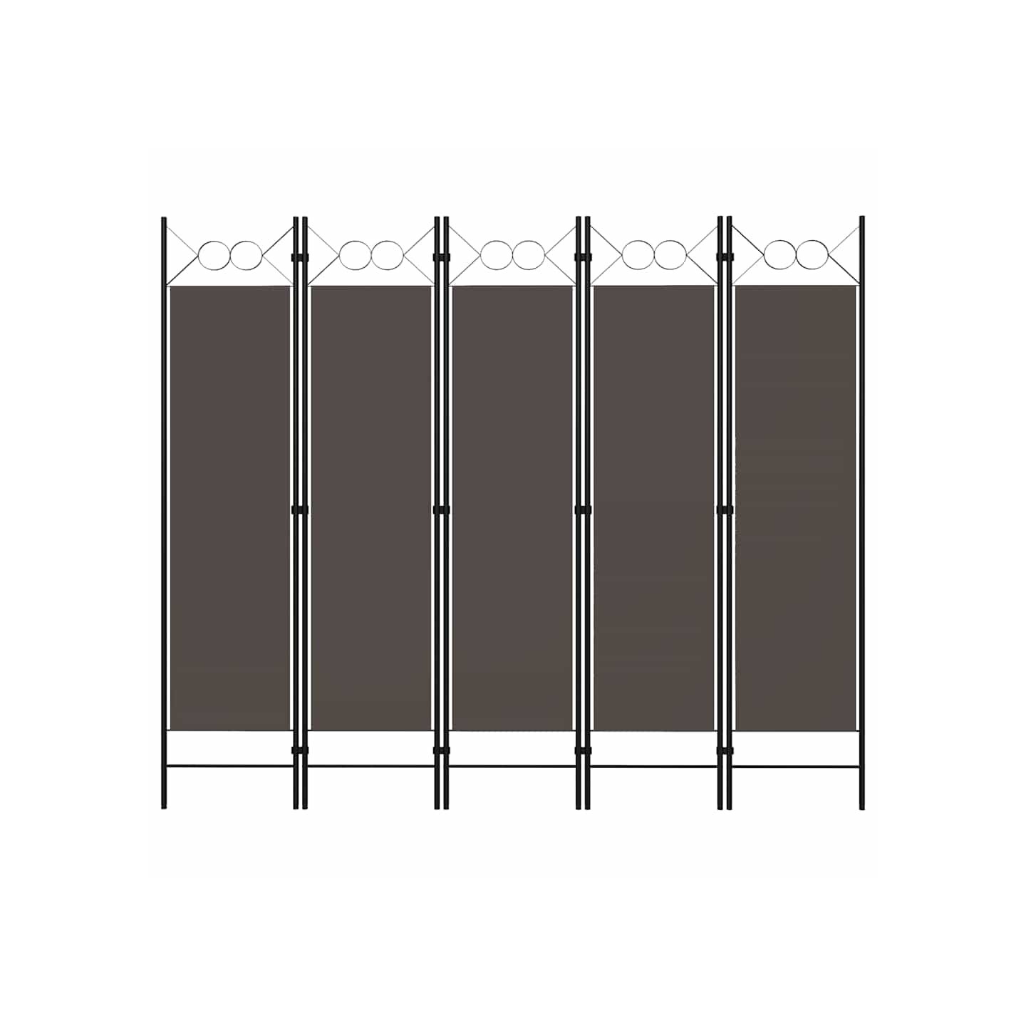 Cloison de séparation 5 panneaux Anthracite 200x180 cm