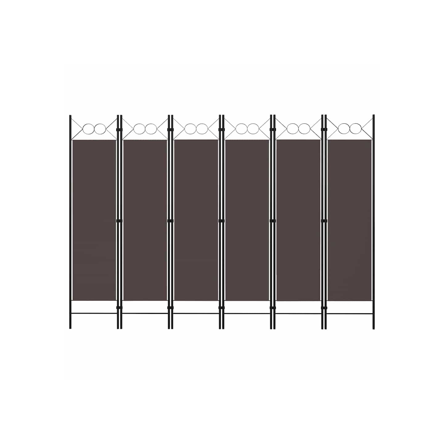 Cloison de séparation 6 panneaux Marron 240x180 cm