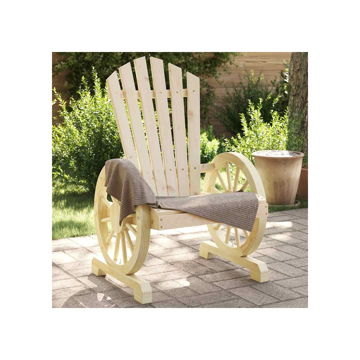 Chaises de jardin Adirondack lot de 4 bois de sapin massif