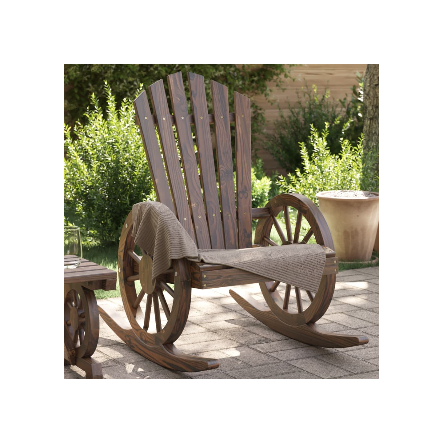 Chaises à bascule Adirondack lot de 2 bois de sapin massif