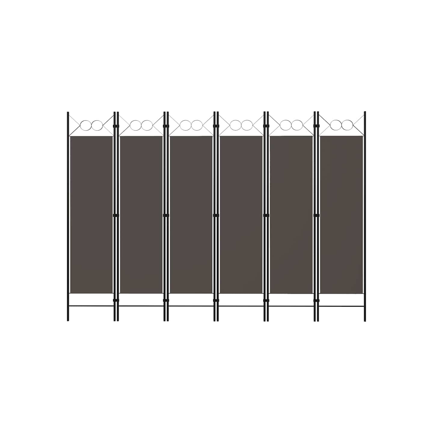 Cloison de séparation 6 panneaux Anthracite 240x180 cm
