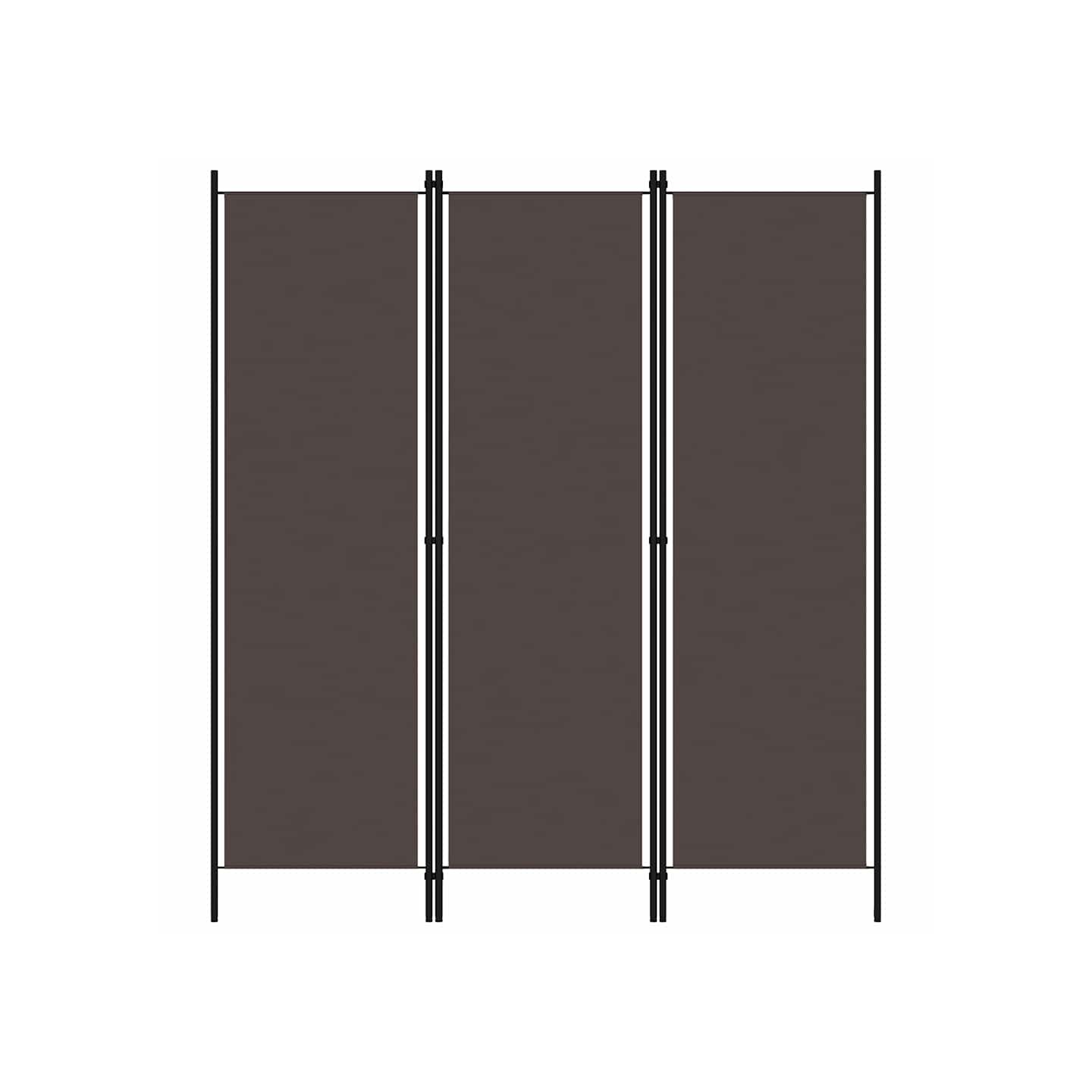 Cloison de séparation 3 panneaux Marron 150x180 cm