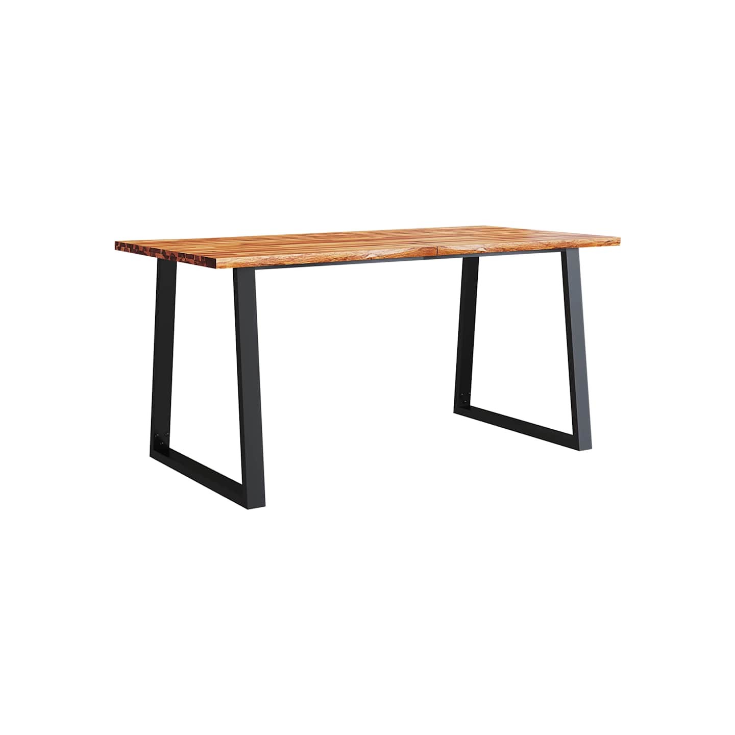 Table à manger 160x80x75 cm bois d'acacia solide à bord vif