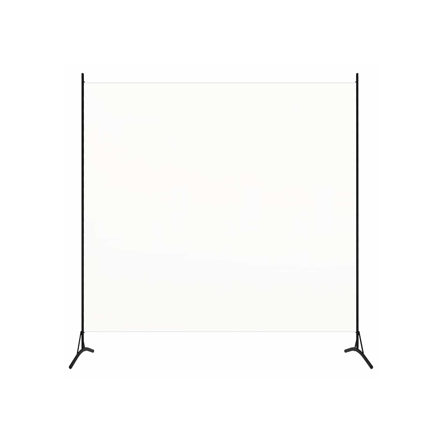 Cloison de séparation blanc 175x180 cm tissu