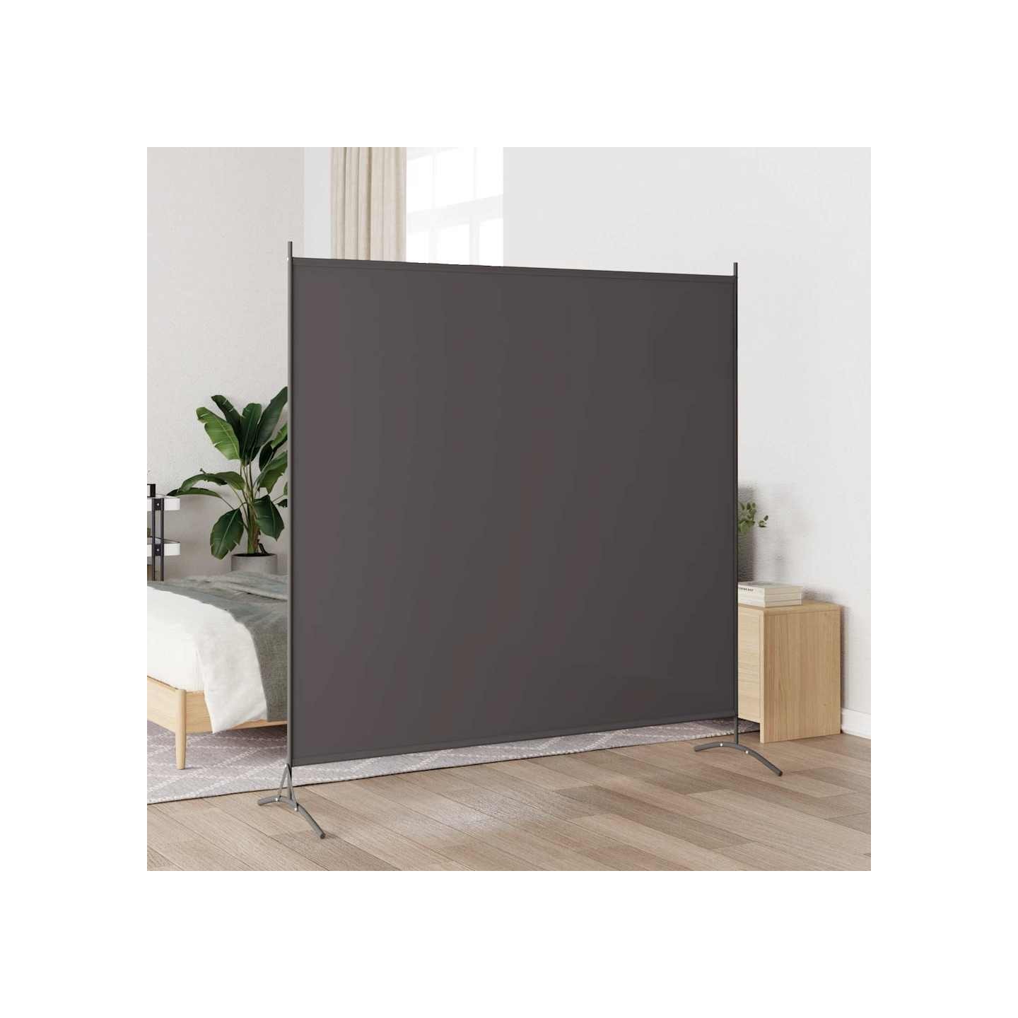 Cloison de séparation anthracite 175x180 cm tissu