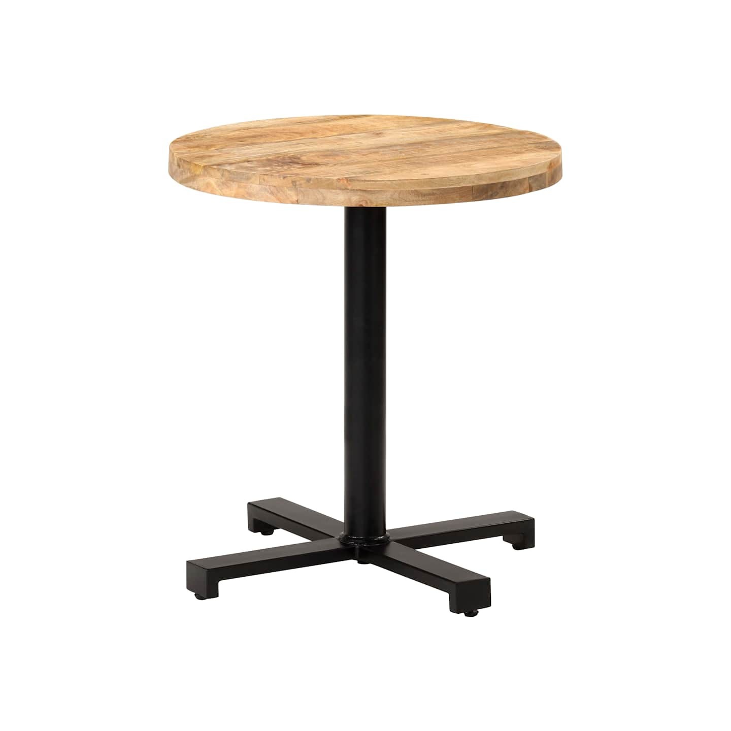 Table de bistro Ronde Ø70x75 cm Bois de manguier brut