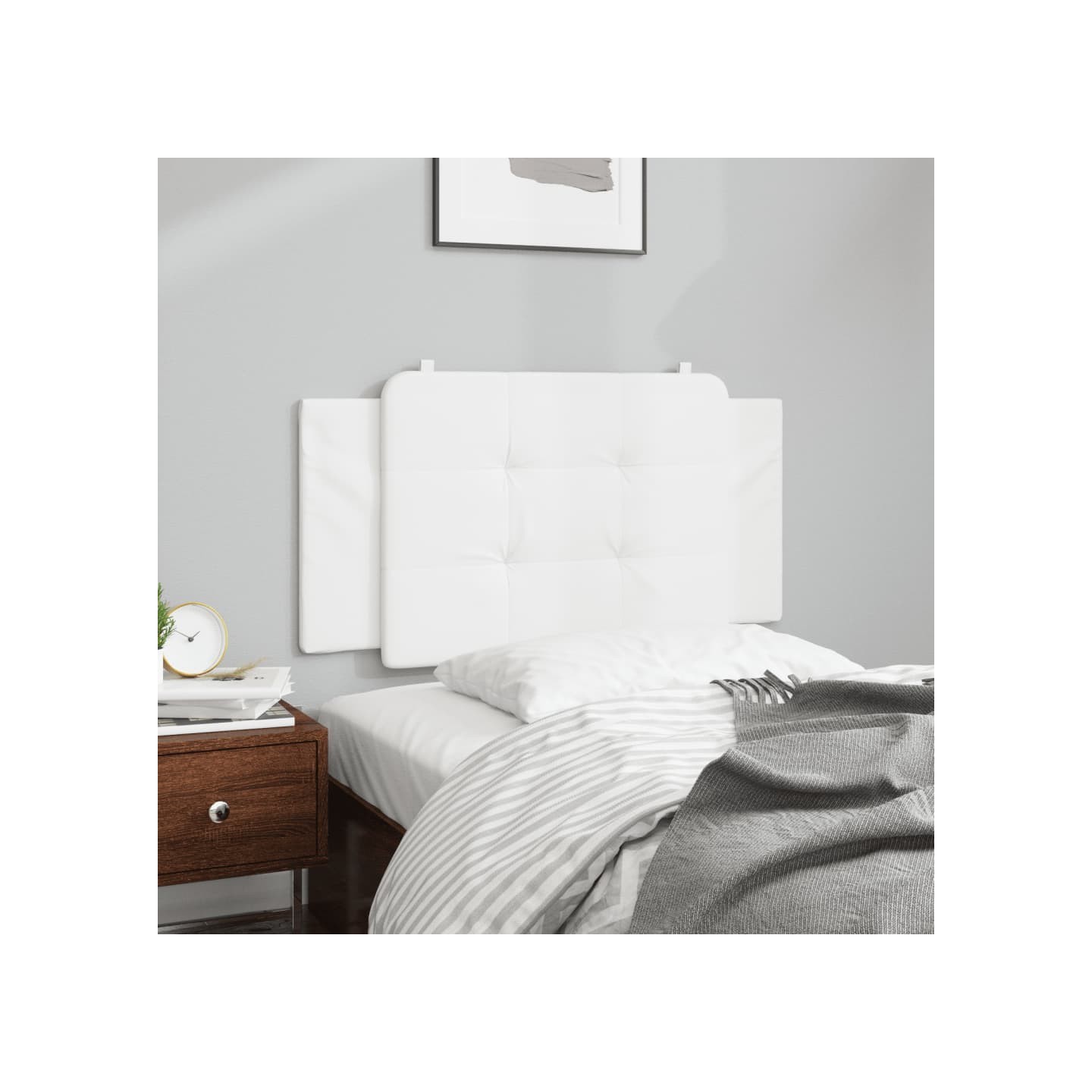 Coussin de tête de lit Zadar blanc 100 cm similicuir
