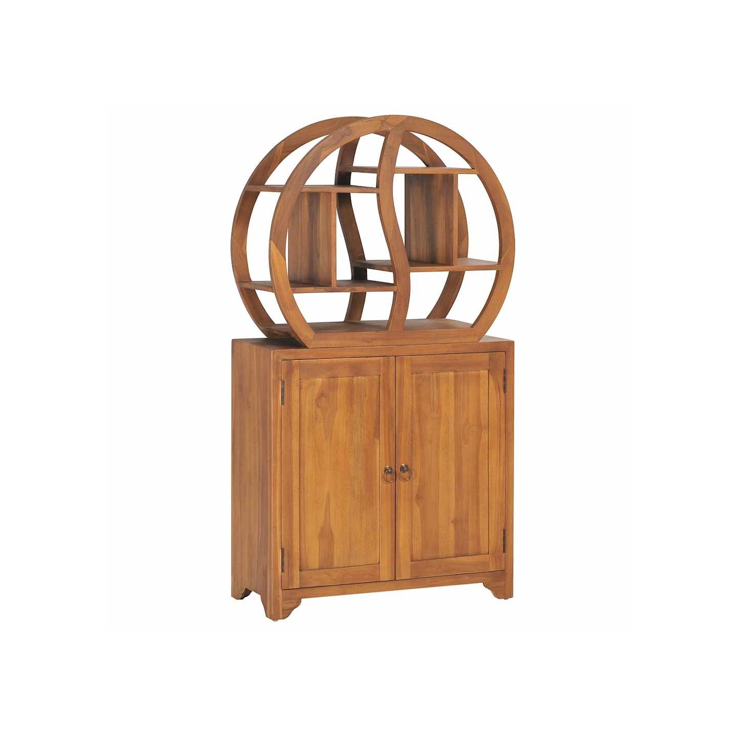 Armoire avec étagère Yin Yang 70x30x130 cm Bois de teck massif
