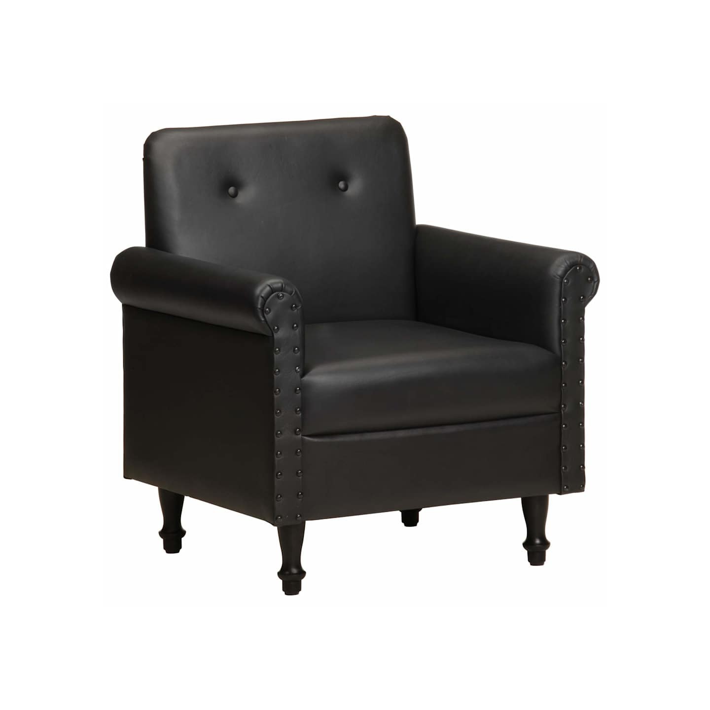 Chaise cabriolet noir cuir véritable