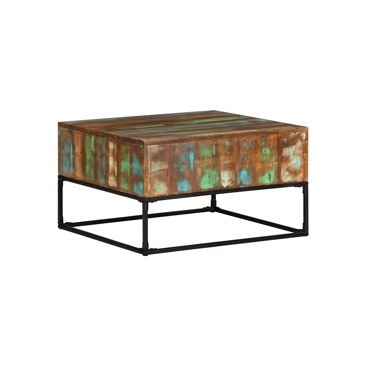 Table basse 68x68x41 cm Bois de récupération solide