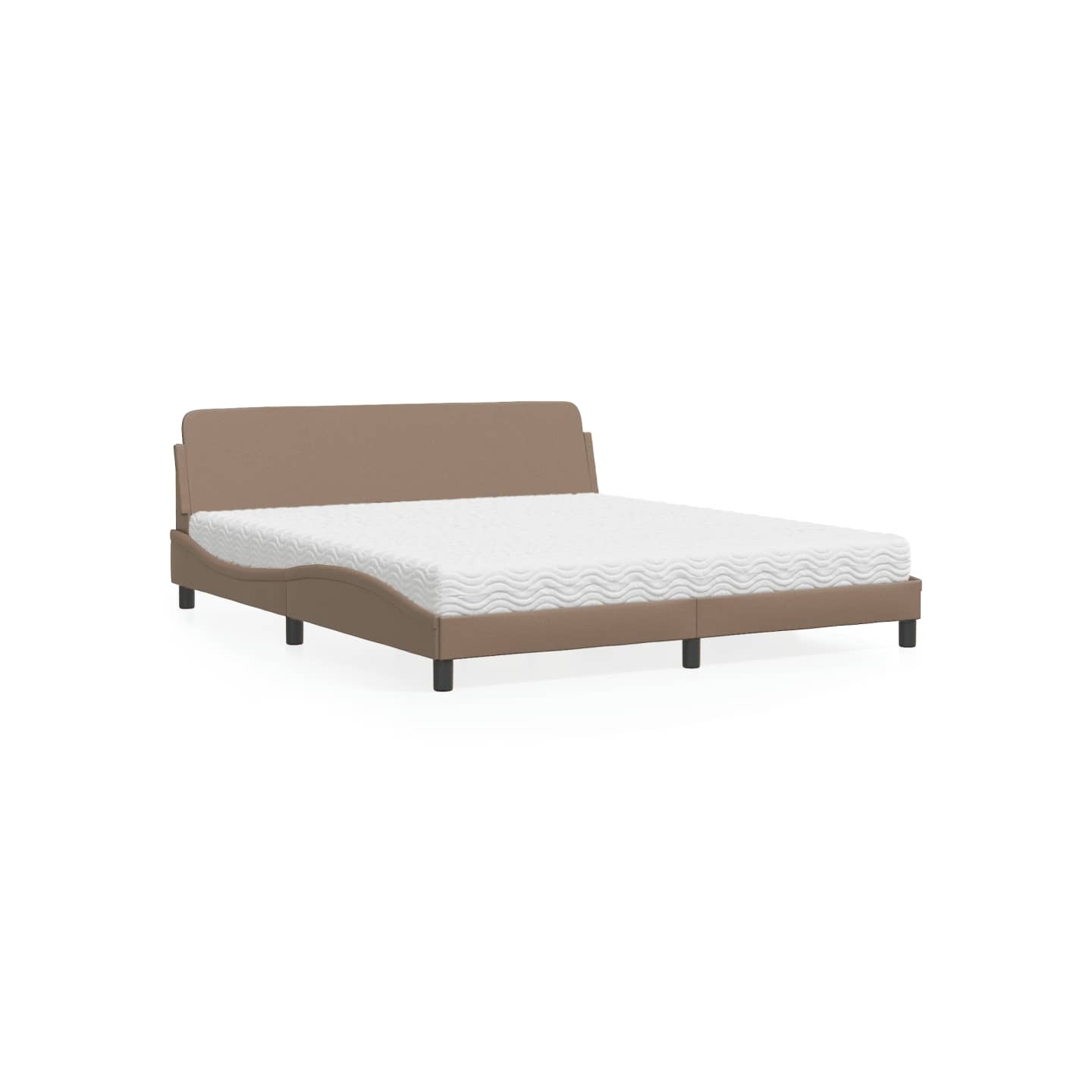 Lit avec matelas Dover cappuccino 180x200 cm similicuir