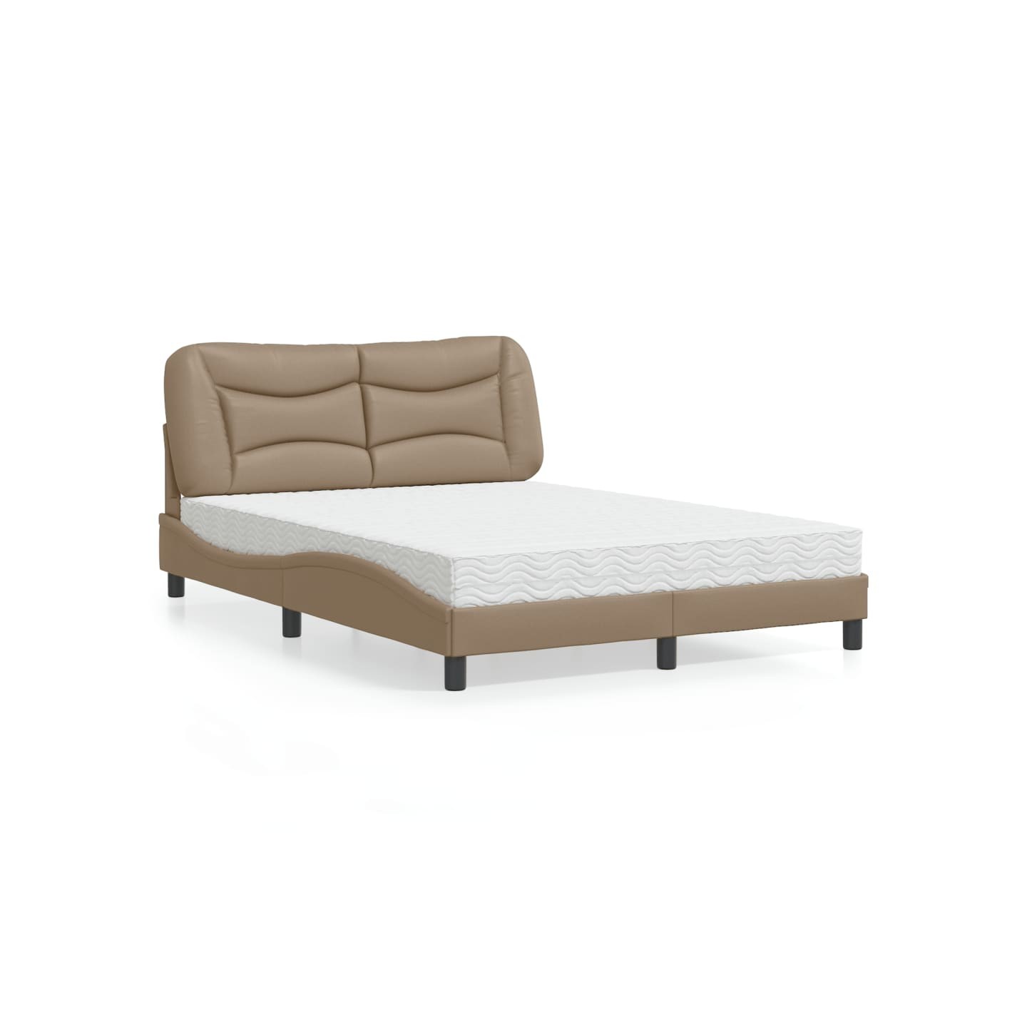 Lit avec matelas Hvar cappuccino 140x200 cm similicuir