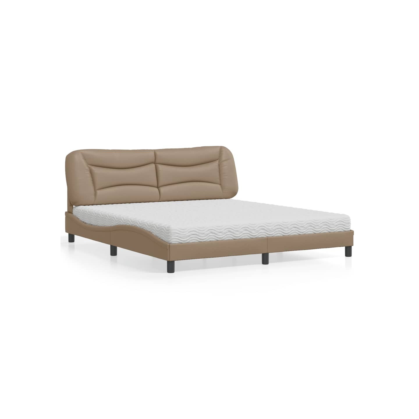 Lit avec matelas Hvar cappuccino 180x200 cm similicuir