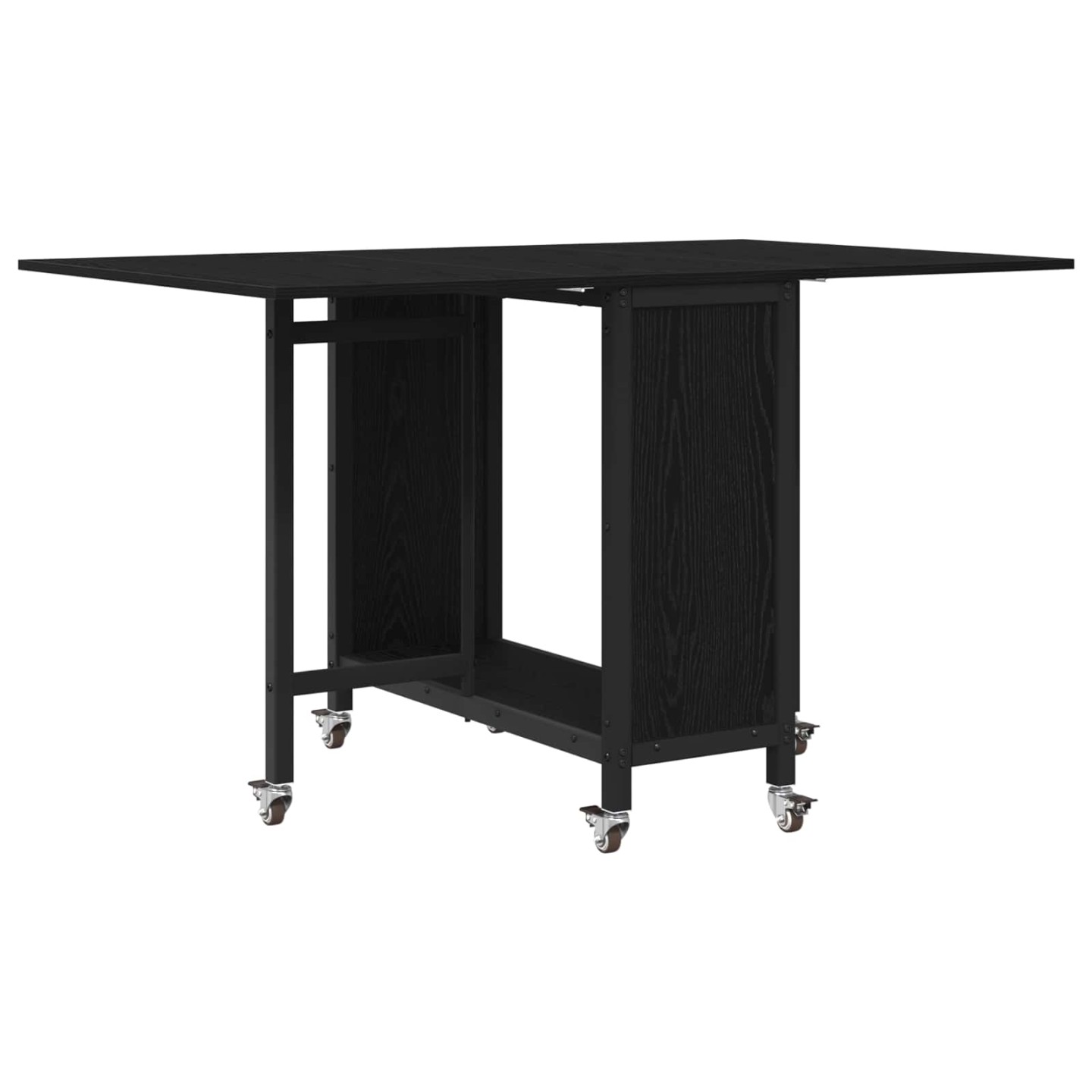 Table à manger pliante avec roulettes 130 x 80 x 76,5 cm