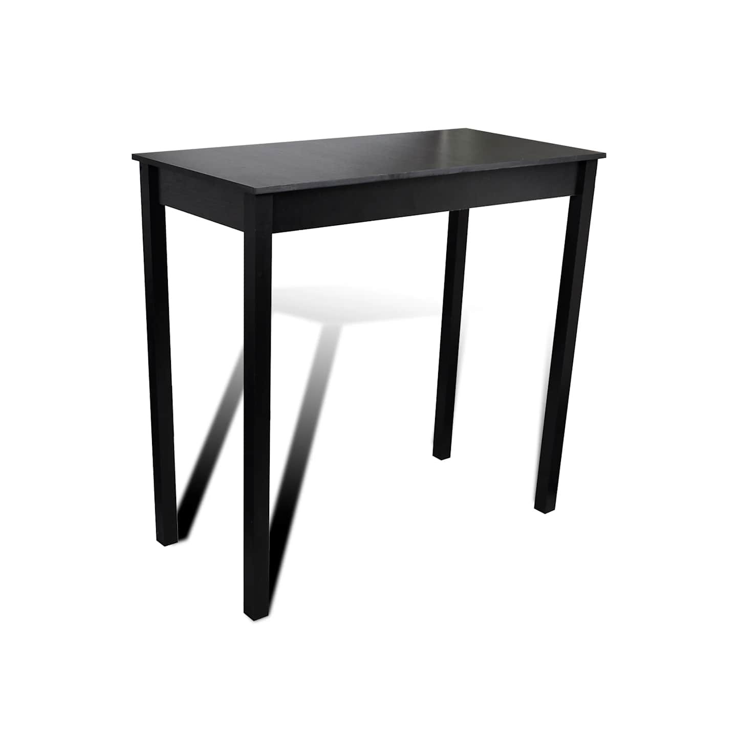 Set de 1 table de bar et 2 tabourets noir