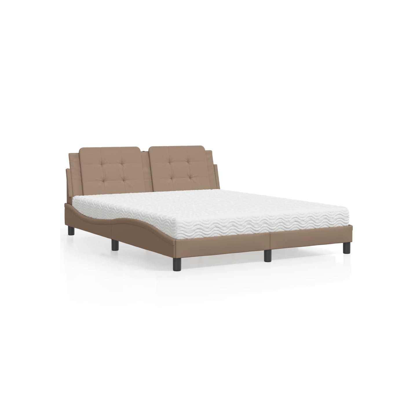 Lit avec matelas Zadar cappuccino 160x200 cm similicuir