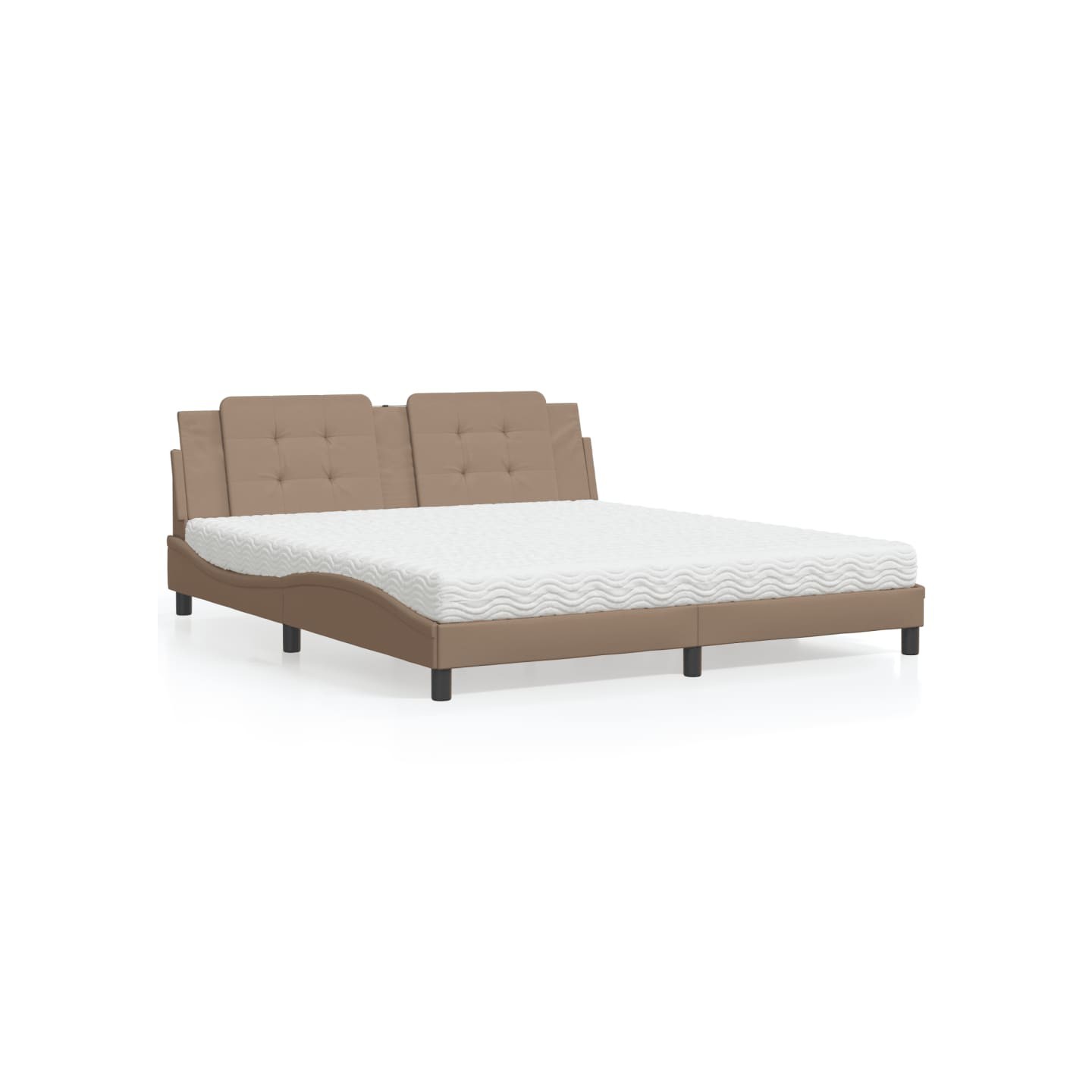 Lit avec matelas Zadar cappuccino 180x200 cm similicuir