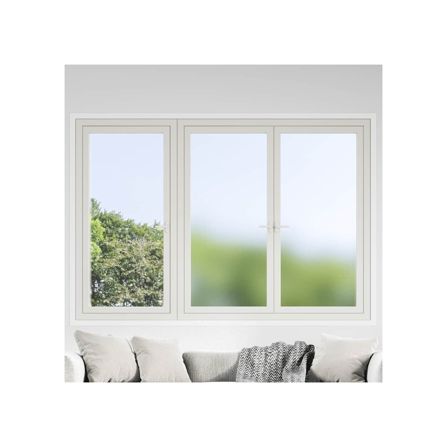 Films pour fenêtre 5 pcs statique dépoli gris PVC