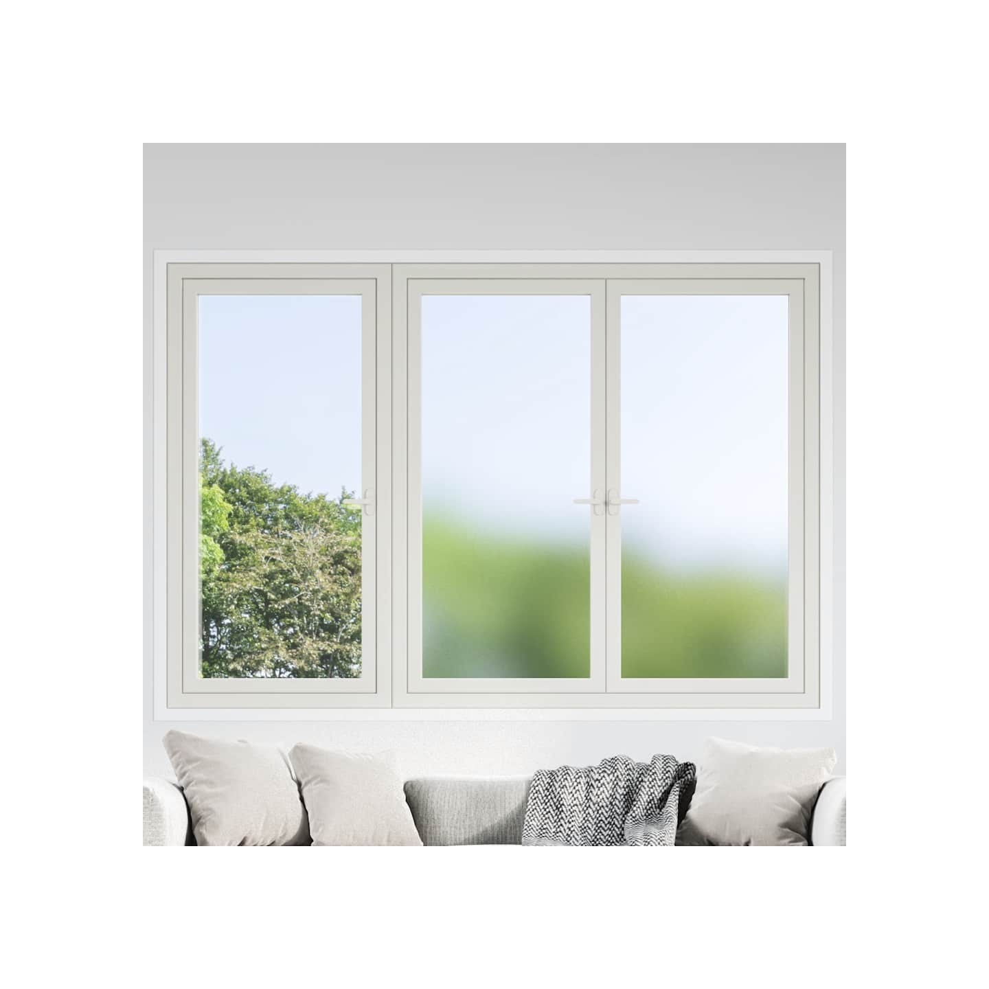 Films pour fenêtre 5 pcs statique dépoli gris PVC