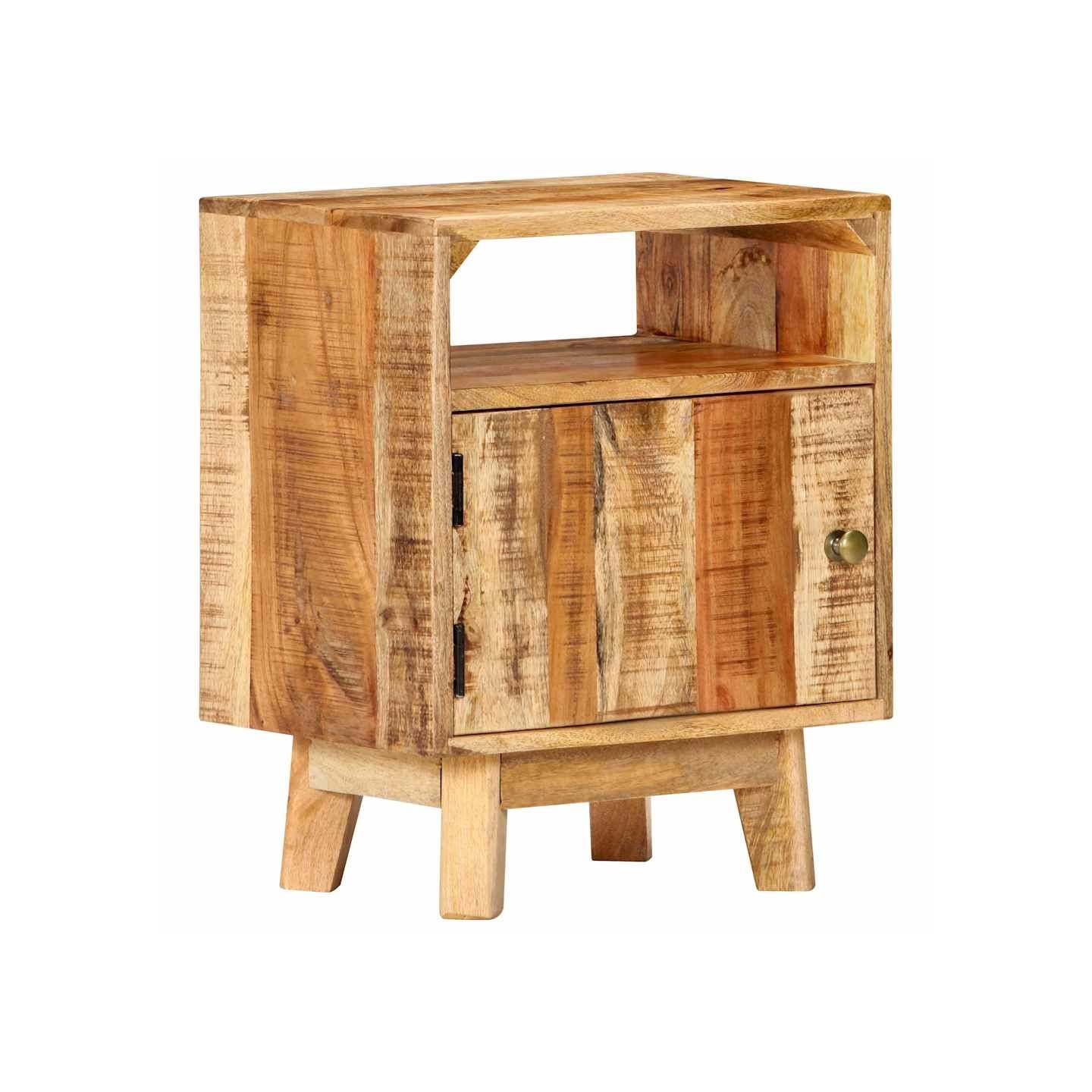Table de chevet 40x30x50 cm Bois de manguier brut