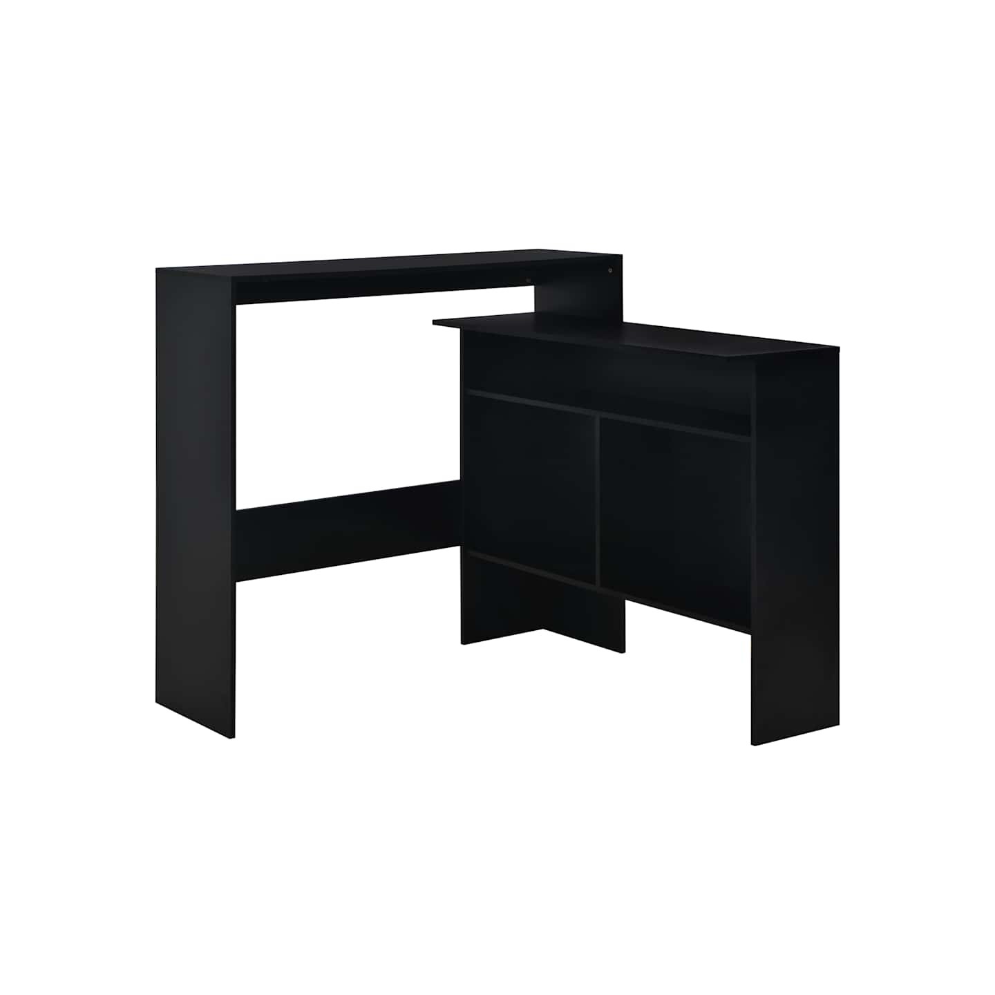 Table de bar avec 2 dessus de table Noir 130 x 40 x 120 cm
