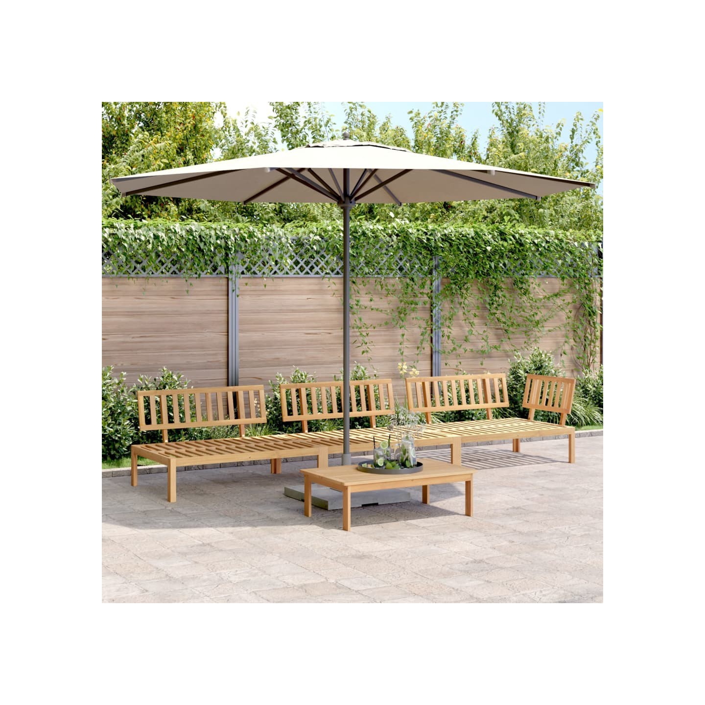 Salon palette de jardin 4 pcs bois d'acacia massif
