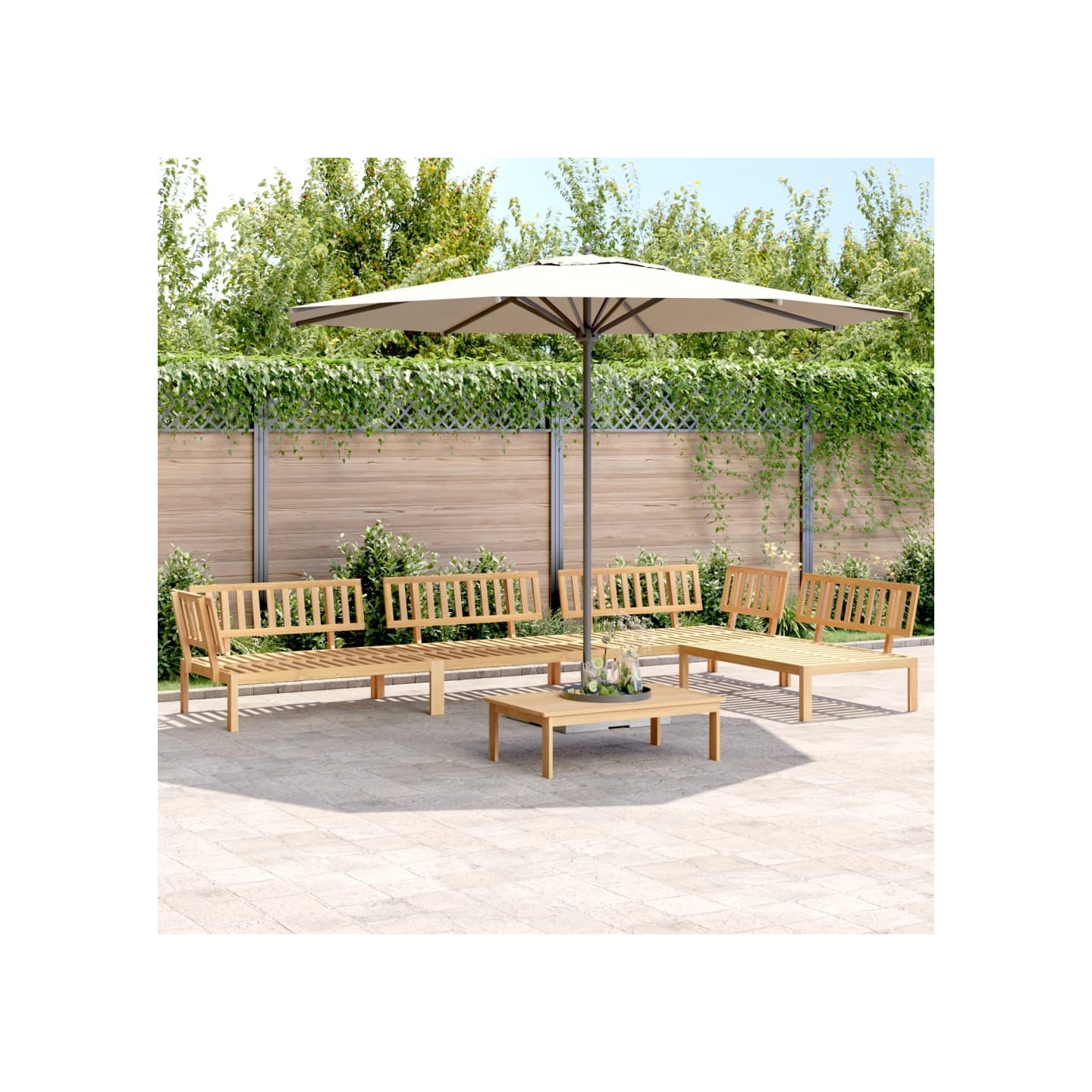 Salon palette de jardin 5 pcs bois d'acacia massif