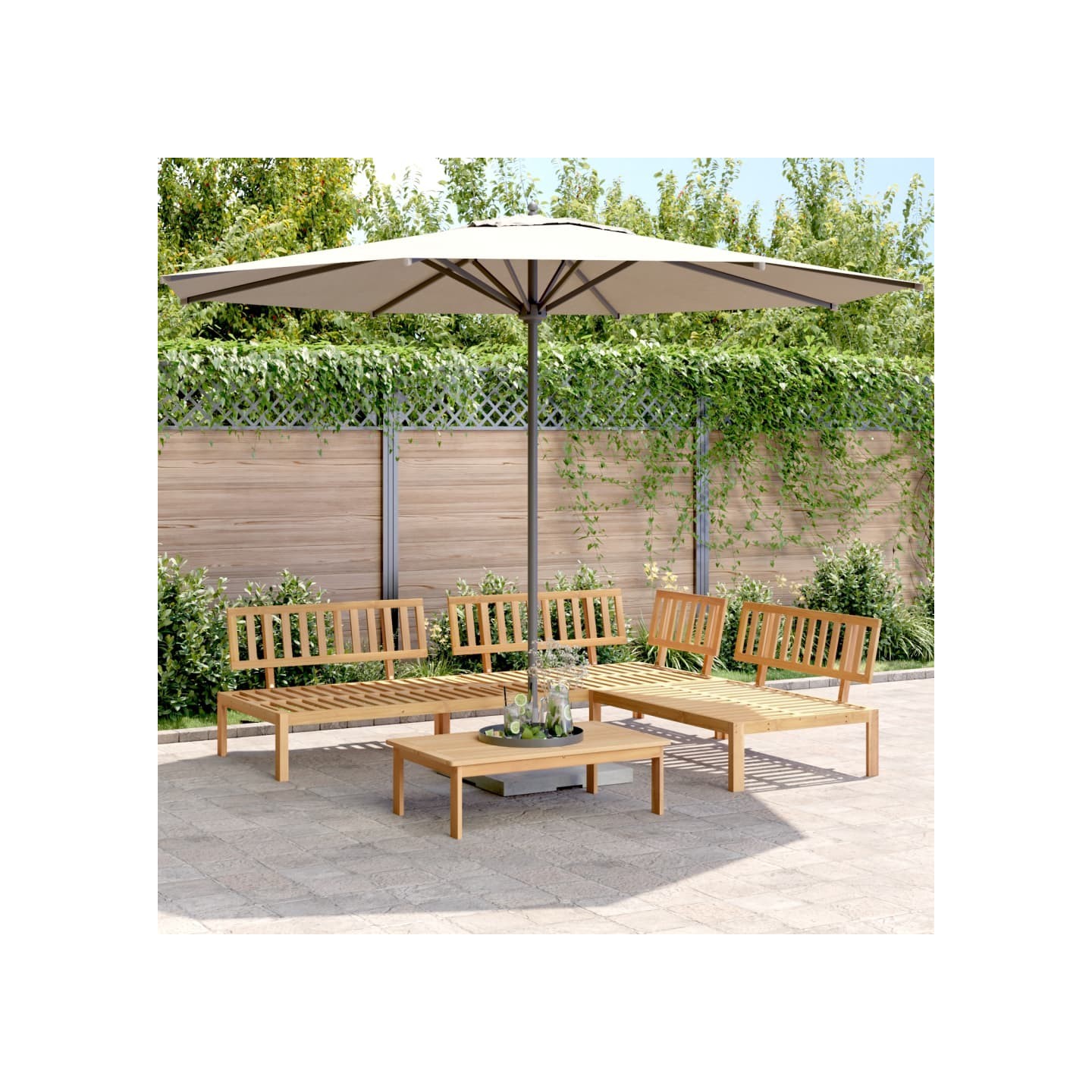 Salon palette de jardin 4 pcs bois d'acacia massif