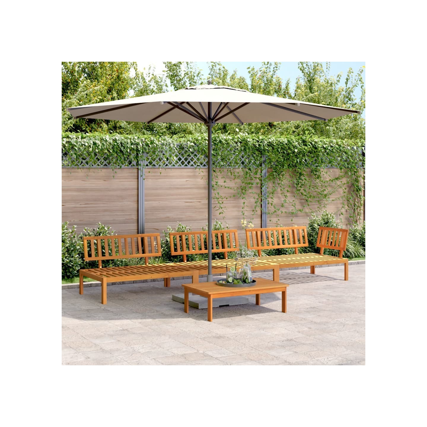 Salon palette de jardin 4 pcs bois d'acacia massif