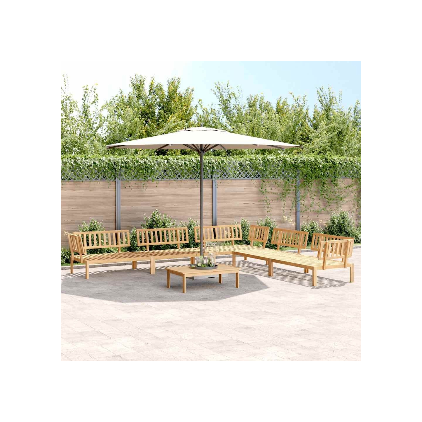 Salon palette de jardin 6 pcs bois d'acacia massif