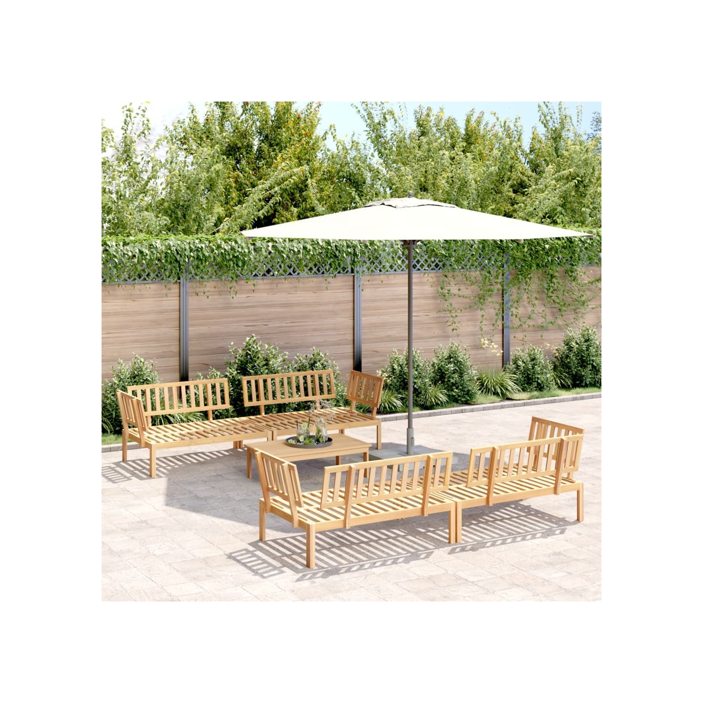 Salon palette de jardin 5 pcs bois d'acacia massif
